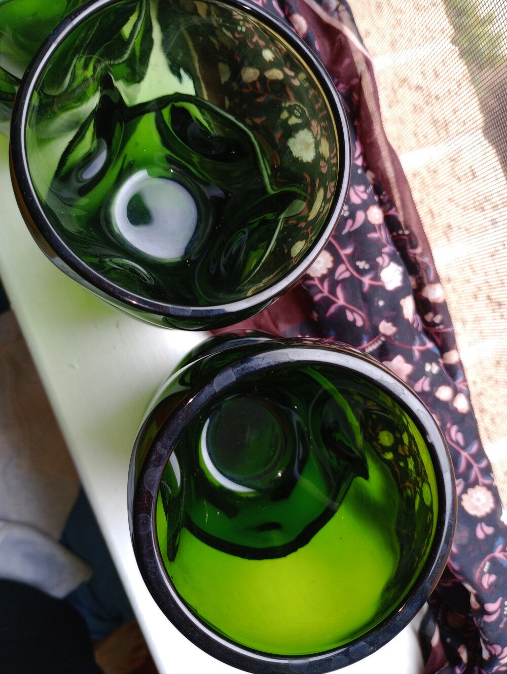 MCM Style Green Glass Tumblers Set Of Six - Picture 10 of 11